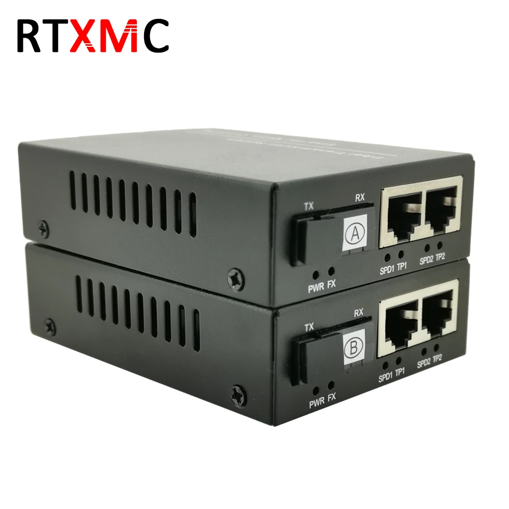 Волокно 1G2E 1 25G волокна Порты и разъёмы 2*10/100/1000 M коммутатор Gigabit Ethernet 2 волокно RJ45