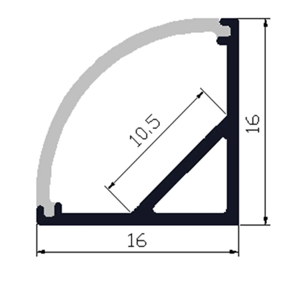 2 м алюминиевый профиль 20 шт./лот из светодиодов для 10 мм печатной платы бар|led strip