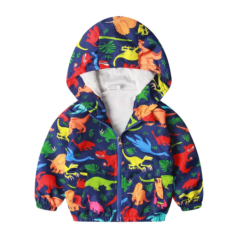 waterproof dinosaur Новинка; детская одежда для дождливой погоды; модная водонепроницаемая верхняя одежда с принтом динозавра для мальчиков; От 1 до 7 лет; тонкие детские куртки для дождливой погоды для мальчиков - Цвет: waterproof dinosaur