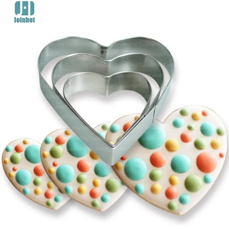 

Набор ножей для печенья! 3 шт./компл. форма для печенья из нержавеющей стали в форме сердца, форма для выпечки риса