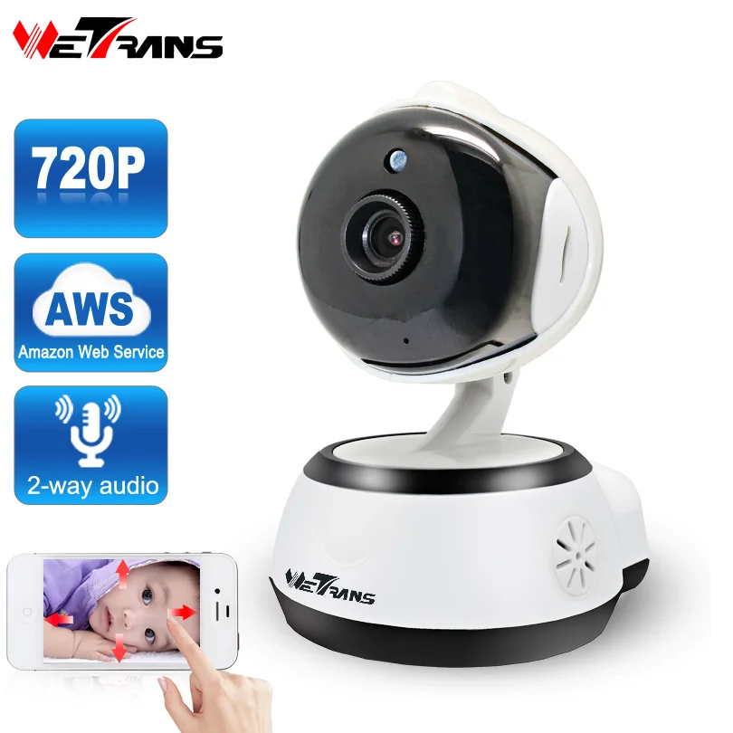 Wetrans с поддержкой Wi Fi IP Камера 720 P HD P2P Беспроводной умная радионяня облачным