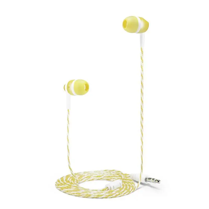 MP3/mp4 Roping стерео сабвуфер наушники в ухо Гарнитура вкладыши 1 м светоотражающие