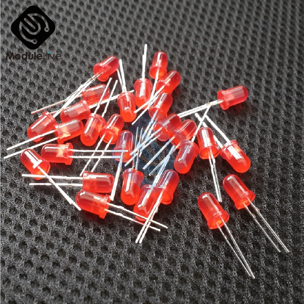 

100pcs LED 5MM 5mm Red LED Light-emitting Diode Red Turn Red Diodes