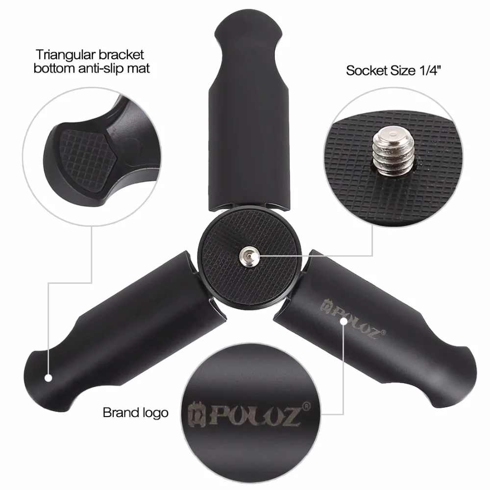 PULUZ мини Пластиковый штатив + универсальный зажим для телефона кронштейн