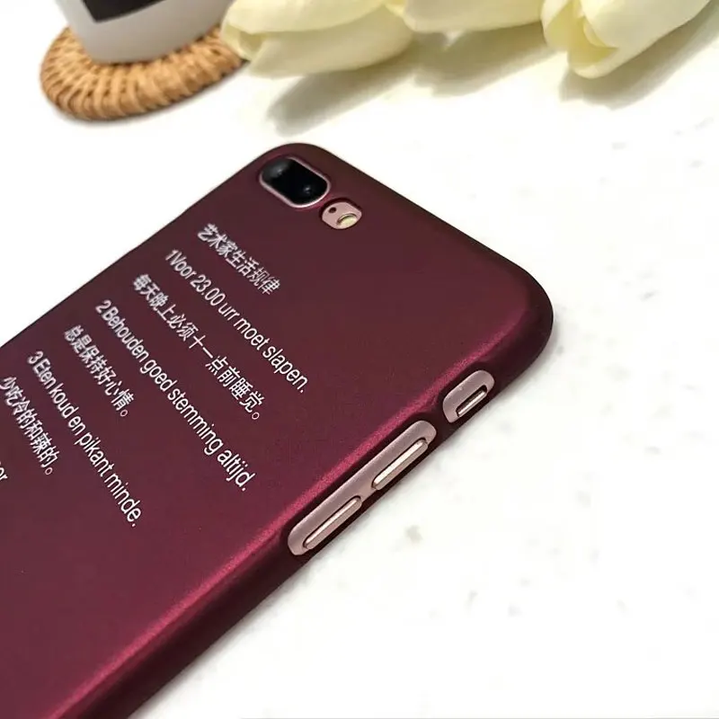 TIZQK Luxury Hard Plastic Back Case For iphone 6 6s 7 8 plus Anti-knock Plain Phone Covers Fitted Coque |