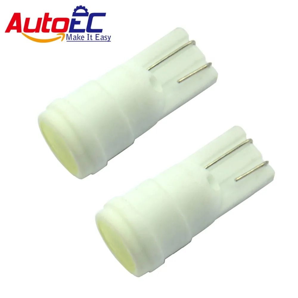 

AutoEC 100X Ceramic T10 1W led 194 168 501 W5W Car Wedge led Side Clearance Lights License Plate LED white blue red #LB29-3