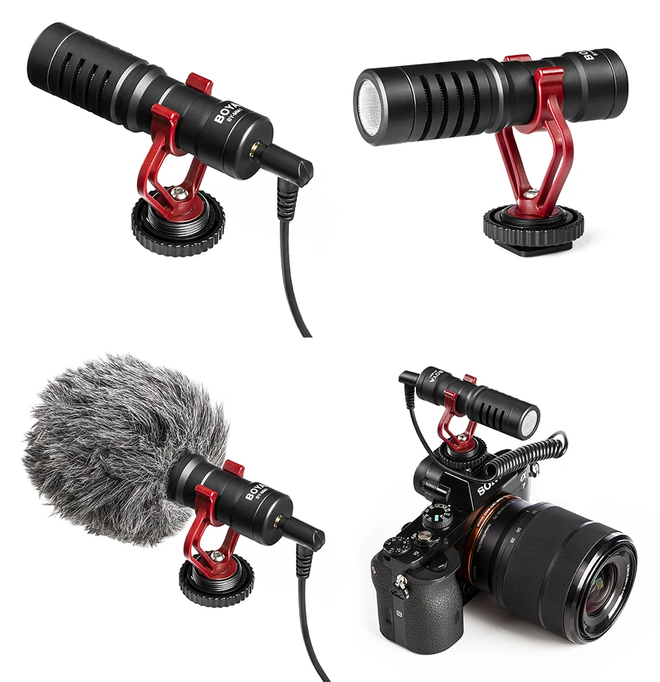 Boya BY-MM1 дробовик видео микрофон Youtube Vlogging Запись микрофон для iPhone HuaWei DJI Osmo ZHIYUN Smooth Q Canon sony DSLR
