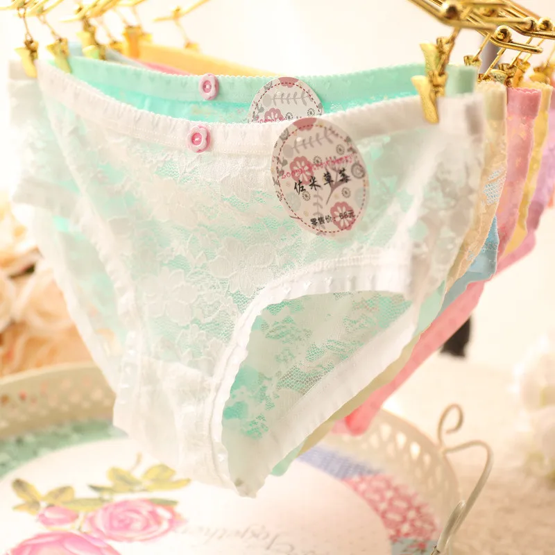 Женское нижнее белье кружевные трусики однотонные шорты для девочек подростков