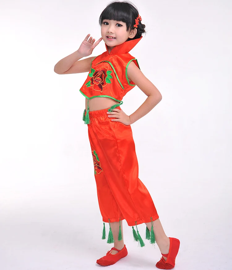 Комплекты для танцев в этническом стиле девочек традиционная китайская одежда