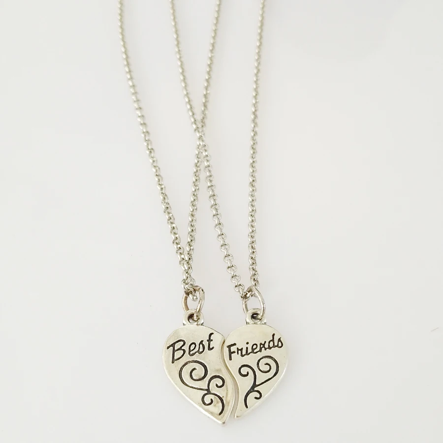 2018 New Best Friends Heart Pendant Chain Necklace Fashion Friendship Forever Women Girls Gifts Necklaces Jewelry | Украшения и