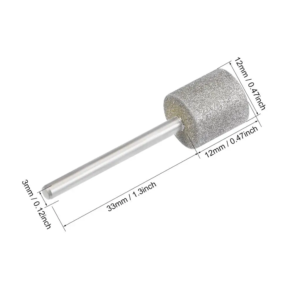 Uxcell 2pcs 150 Grits алмазные монтируемые точки 1/8 дюйма хвостовик шлифовальные