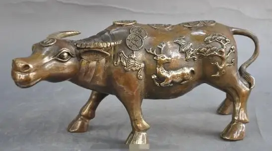 S01231 10 &quotКитайский фэн шуй Классическая бронзовая фигурка для привлечения