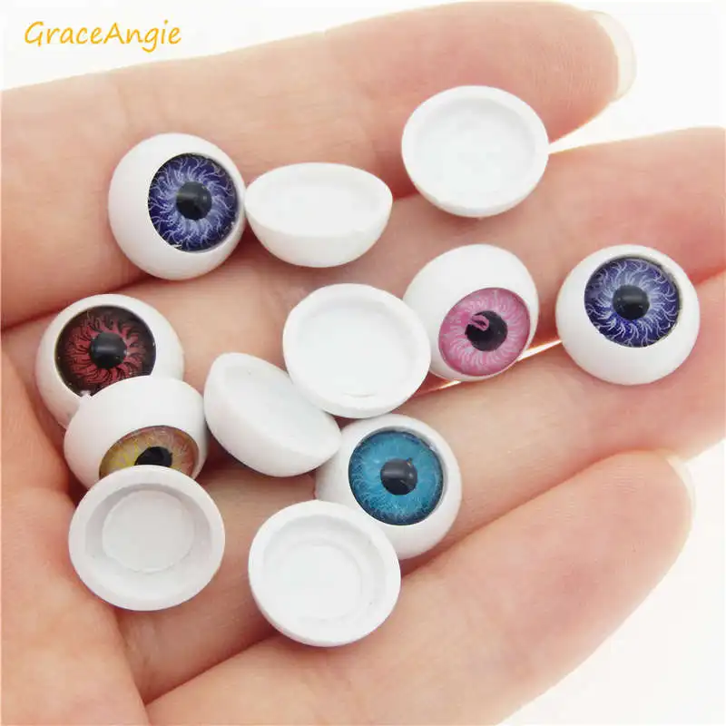 GraceAngie 10 шт. круглые полые защитные пластиковые глаза красочные глазные яблоки