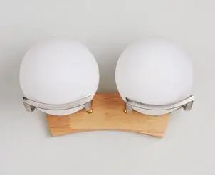 Double heads Sliver Современный минималистичный с одной головкой двойная головная настенная лампа из цельной древесины гостиная спальня прикроватная лестница кабинет прохода - Цвет абажура: Double heads Sliver