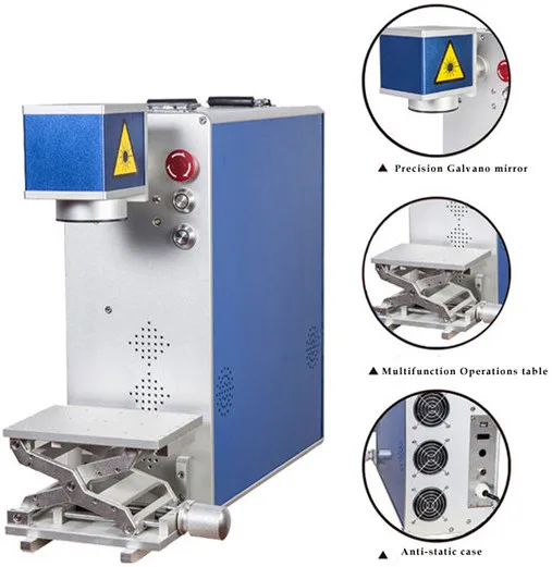 Настольная 10 Вт 20 30 50 Raycus CNC Mopa металлическая оптическая волоконная лазерная