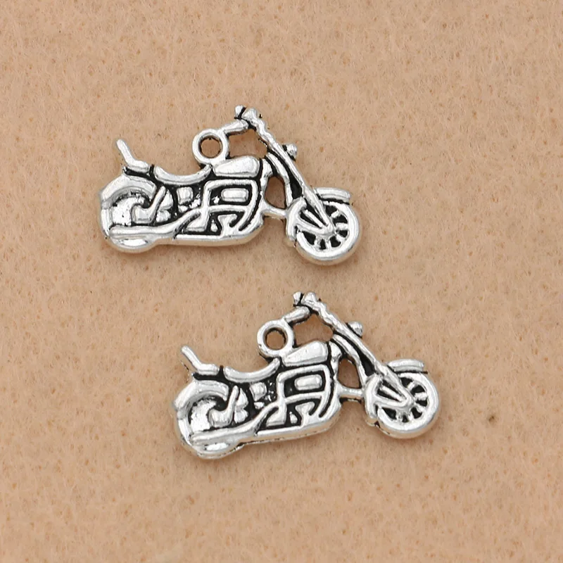 KJjewel античные посеребренные мотоциклетные Подвески для изготовления ювелирных