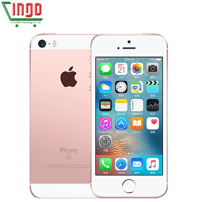 Разблокированный Apple iPhone SE сотовые телефоны LTE 4," 2 Гб Оперативная память 16/64GB Встроенная память чип A9 iOS 9,3 двухъядерный мобильный телефон с определением отпечатка пальца
