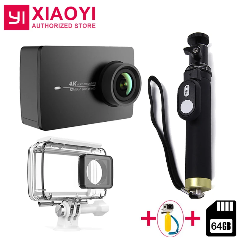 Международная Экшн камера для Xiaomi YI 4 K Ambarella A9SE ARM 12MP CMOS 2 19 &quot155 градусов EIS wifi