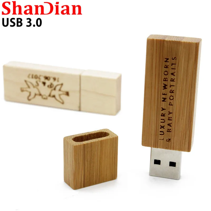 

USB-флеш-накопитель SHANDIAN деревянный, 4/16/32/64 ГБ, 4/64 ГБ