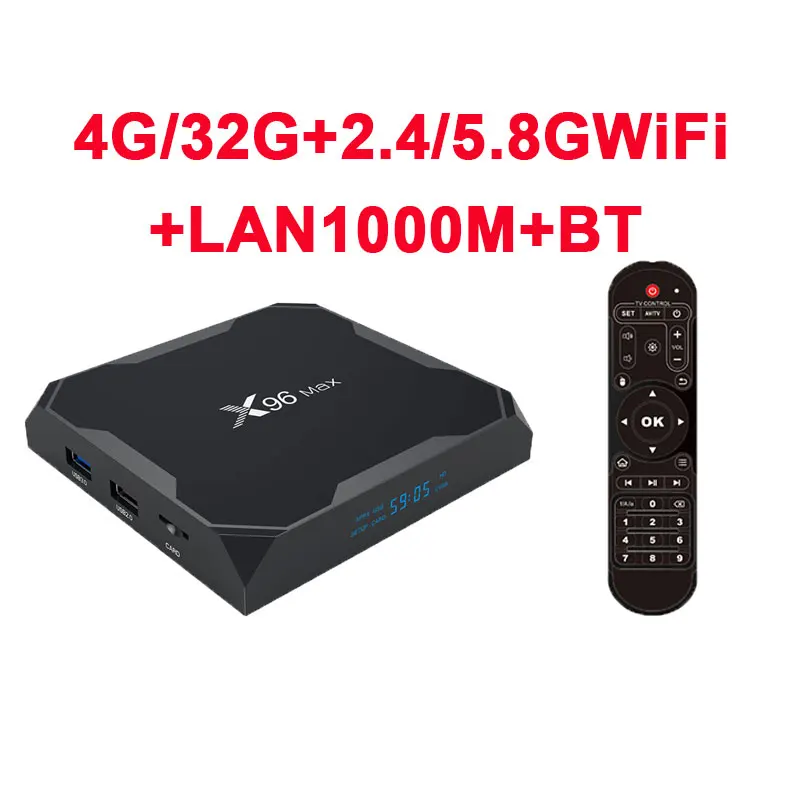 4G32G Распродажа X96Max ТВ приставка Android 8,1 Amlogic S905X2 Четырехъядерный 4 ГБ 32 ГБ 64 Гб 2,4G& 5 ГГц Wifi BT 1000M 4K телеприставка S905 X2 - Цвет: 4G32G