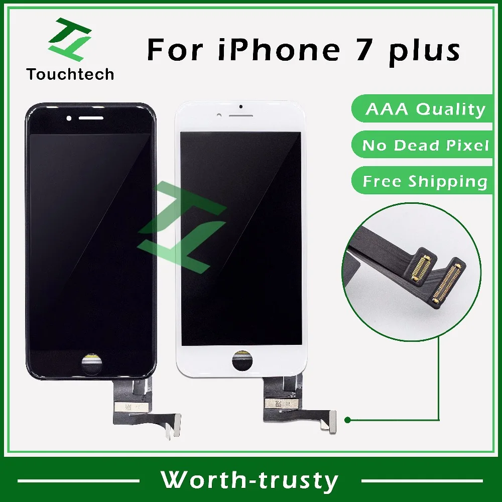 20 шт./лот AAA ++++ 5 дюймов для iPhone 7 Plus ЖК дисплей стеклянная сборка с сенсорным