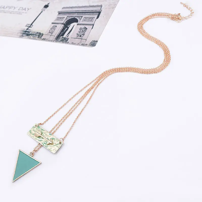 Летнее модное ювелирное изделие женское ожерелье с кулоном многослойное длинное