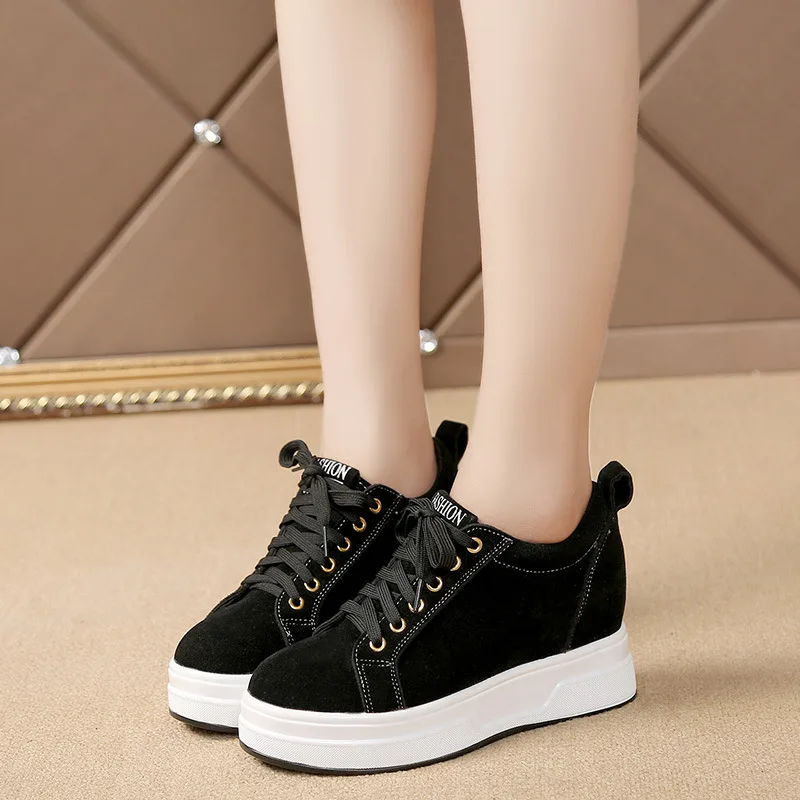 Hung Yau/кроссовки на платформе; женская Вулканизированная обувь; tenis feminino; повседневная женская обувь на шнуровке; сезон осень; цвет коричневый; женская обувь; американский размер 8