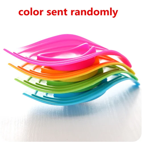 color sent randomly 3 шт. держатель для мыла в форме листа, держатель для чистки губки, держатель для мыла, стеллаж для хранения, органайзер, кухонные аксессуары - Цвет: color sent randomly