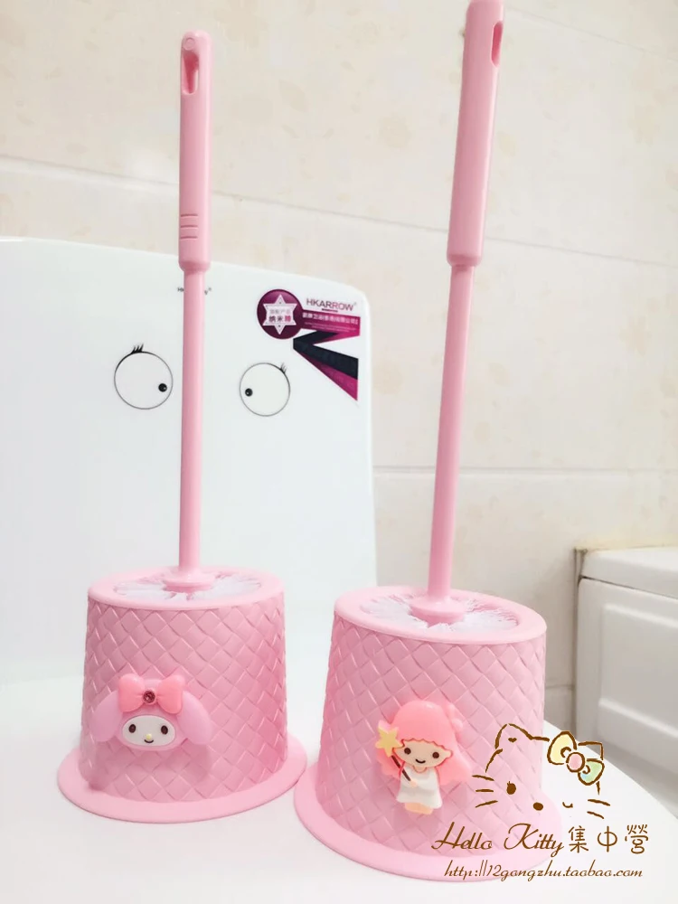 Hello kitty, мягкая туалетная чаша, щетки для чистки, креативные декоративные аксессуары для ванной комнаты, Набор держателей, аксессуары для ванной комнаты