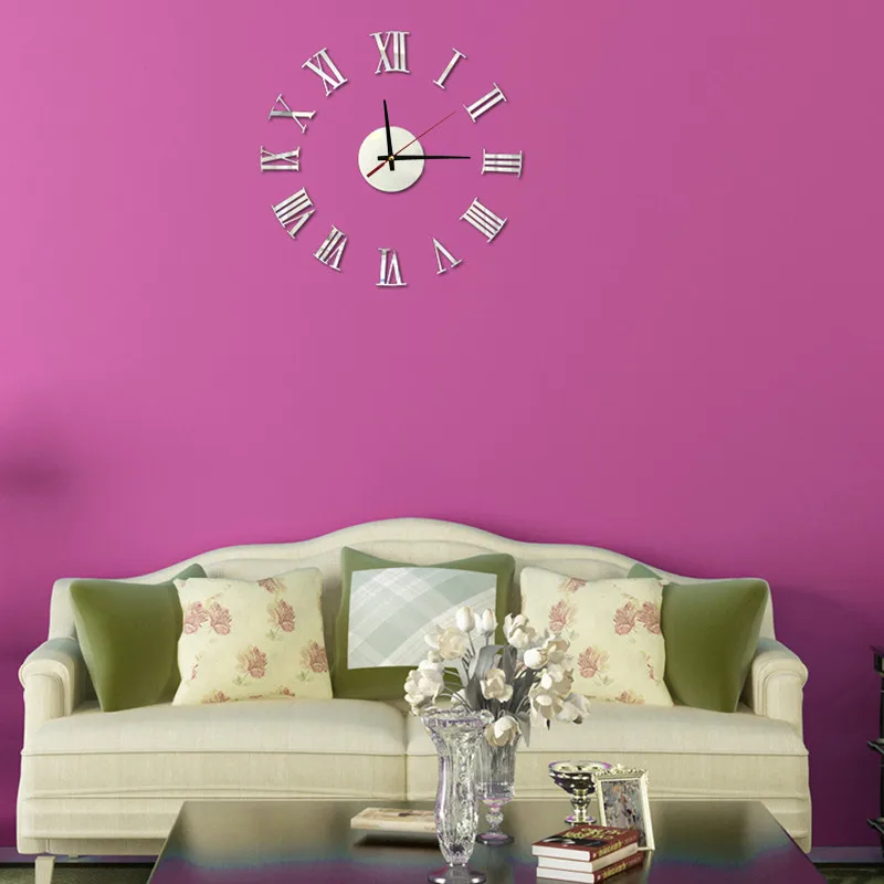 Модные стильные настенные часы с обоями самоклеящиеся наклейки для интерьера