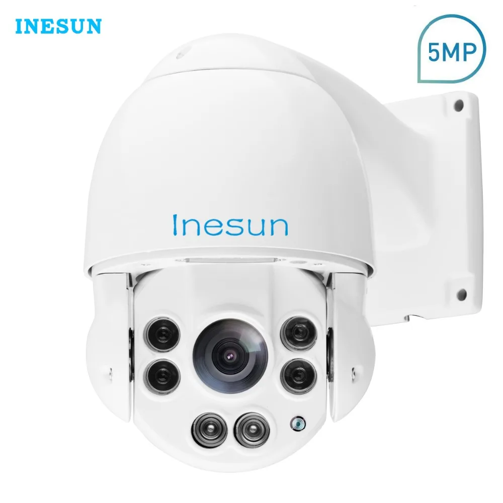 Inesun наружная PTZ IP камера безопасности 2MP 5MP супер HD панорамирование наклон 10X зум