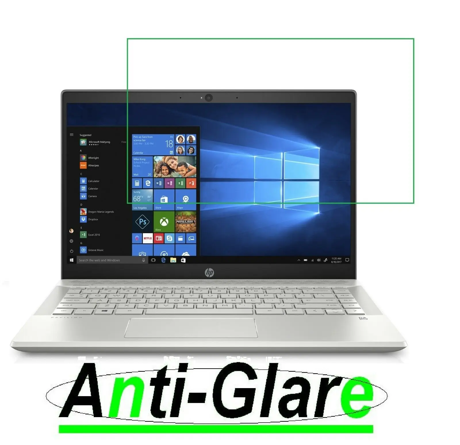 2 шт. Антибликовая Защитная пленка для экрана 14 &quotHP Pavilion (Non-Touch) Micro-Edge Screen |