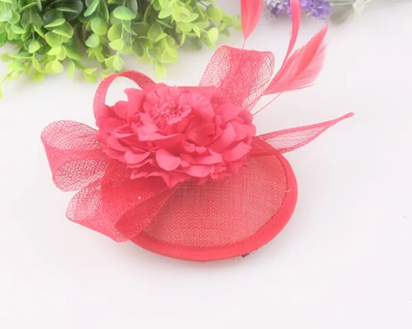 Красивый Шелковый Цветочный аксессуар для волос Sinamay основа и отделка свадебный