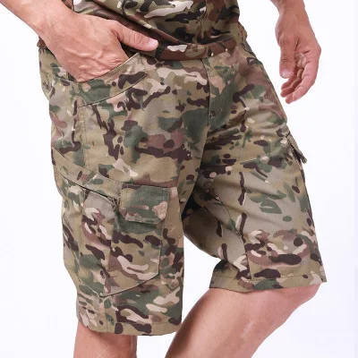 camo Тактические Походные штаны городские военные брюки карго армейские Ripstop повседневные Мульти Карманы Мужские шорты брюки ветрозащитные Охота - Цвет: camo