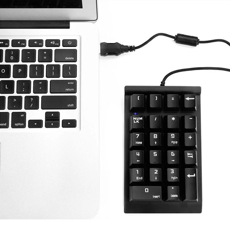 USB Mini механический цифровая клавиатура 22 ключей цифровой клавиатурой Numpad Num LK