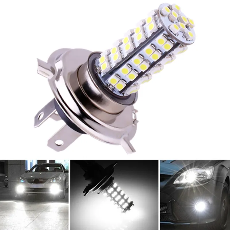 

Светодиодная лампа для автомобиля H4 68 SMD, 12 В, 6000 К