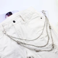 metal trousers pant chain rock punk wallet belt jeans keychain silver color ring clip keyring hiphop key chain trendy jewelry