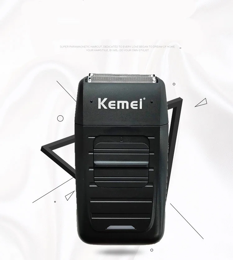 Kemei KM-1102 Аккумуляторная Беспроводная Бритва для мужчин лезвие возвратно-поступательное Бритва для бороды Уход за лицом Многофункциональный сильный триммер