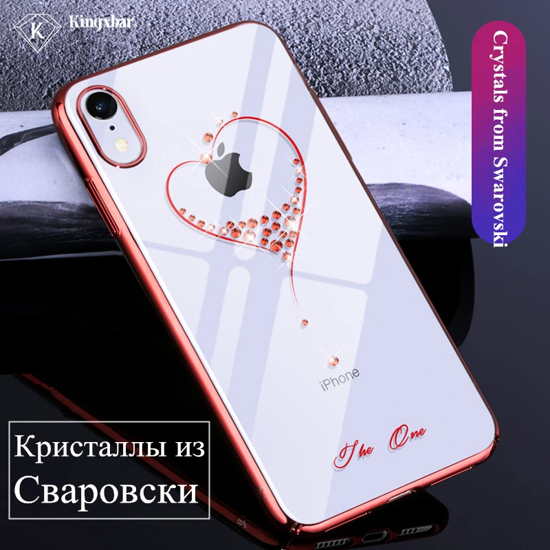KINGXBAR Cover Luxury for iPhone X Xs Max XR case Glitter Transparent Crystal Case Phone ultra Thin |
