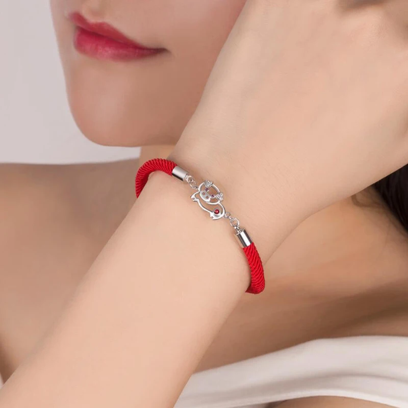 KOFSAC новые модные 925 серебряные браслеты для женщин ювелирные изделия кристалл