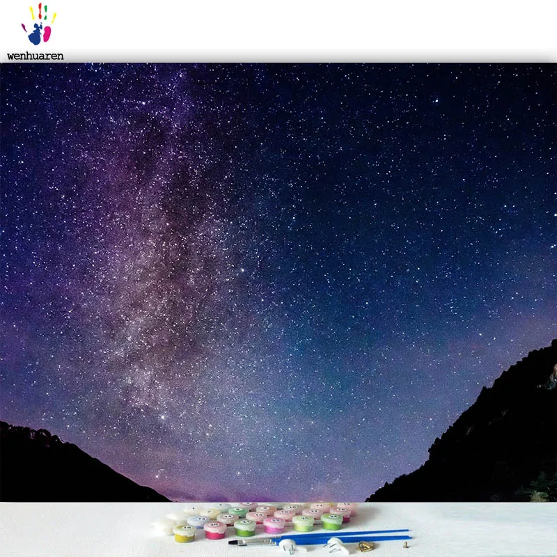 DIY картинки для раскраски по номерам в различных расцветках с применением