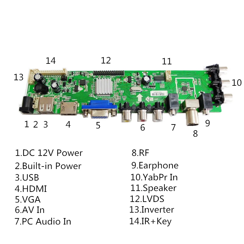 Z. VST.3463.A поддержка DVB C T T2 вместо T. RT2957V07 Универсальный ЖК ТВ контроллер драйвер