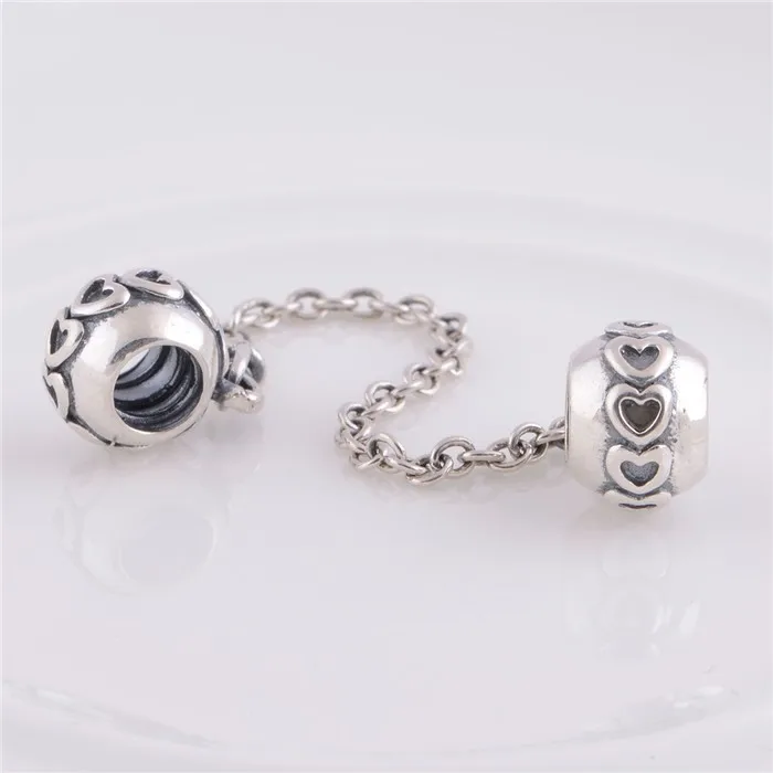 Любовь сердца оригинальный 925 пробы Серебряный винтовой сердечник замок