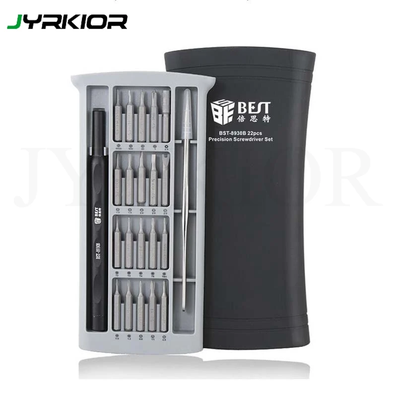 

Jyrkior 22 in 1 Multifunctional Precision Screwdriver Magnetic Bits Mobile Phone Computer Repair Screwdrivers Tools Kit