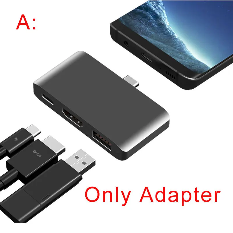 Gray Uosible концентратор USB Type C к HDMI Thunderbolt 3 адаптер с PD поддержка Dex режим для телефона samsung Zend переключатель Macbook Pro/Air - Цвет: Gray