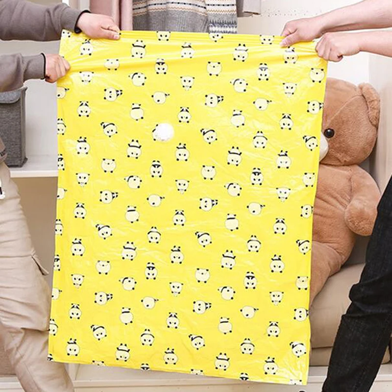 1PCS 100x80cm Creative Vacuum Compression Bag Home Daily Necessities Clothes Quilt Pillow Blanket Storage Bag Travel Sorting Bag