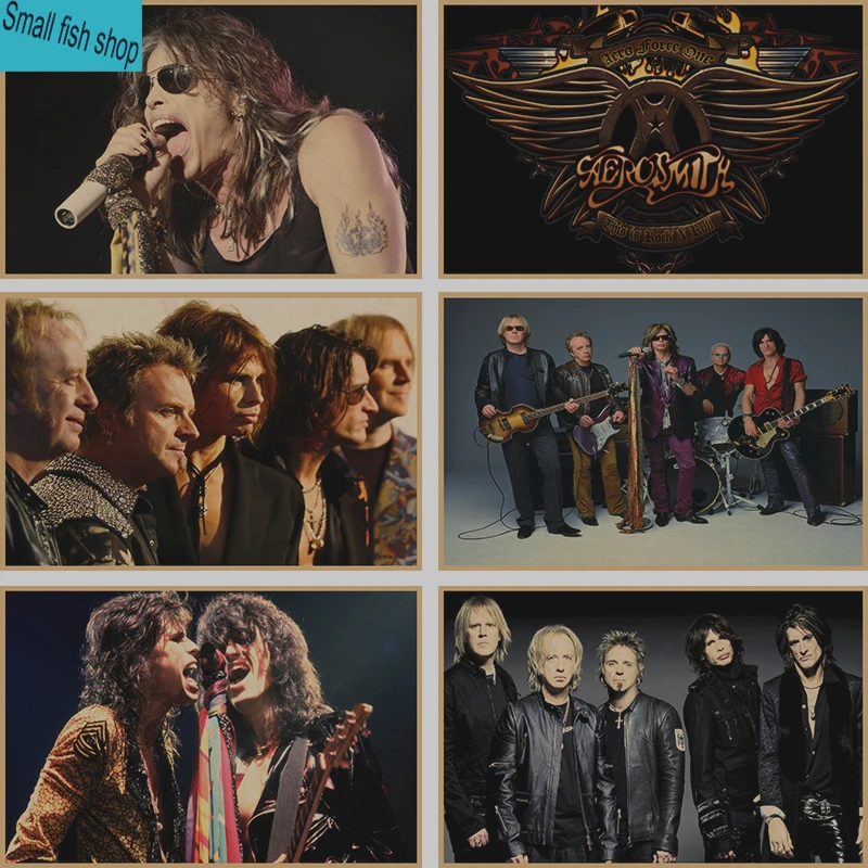Aerosmith украшения для домашнего интерьера крафт-кислотная рок-музыка плакат рисунок core наклейки на стену