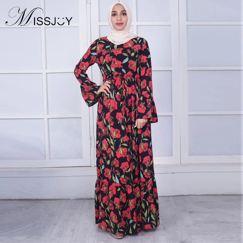 MISSJOY 2018 новое модное платье для молитвы мусульманской женщины с длинным рукавом
