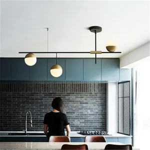 Подвесной светильник в постмодернистском стиле для ресторана, художественный дизайн, 3 Шара, украшение для зала отеля, подвесной светильник