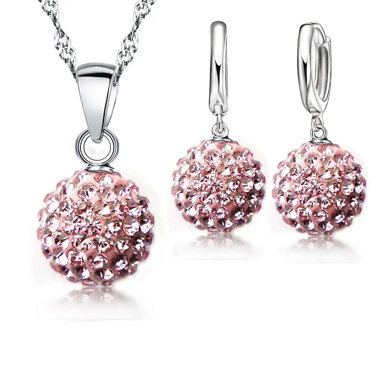 Женский ювелирный комплект из колье и серёг серебра 925 пробы|jewelry sets for women|silver jewelry